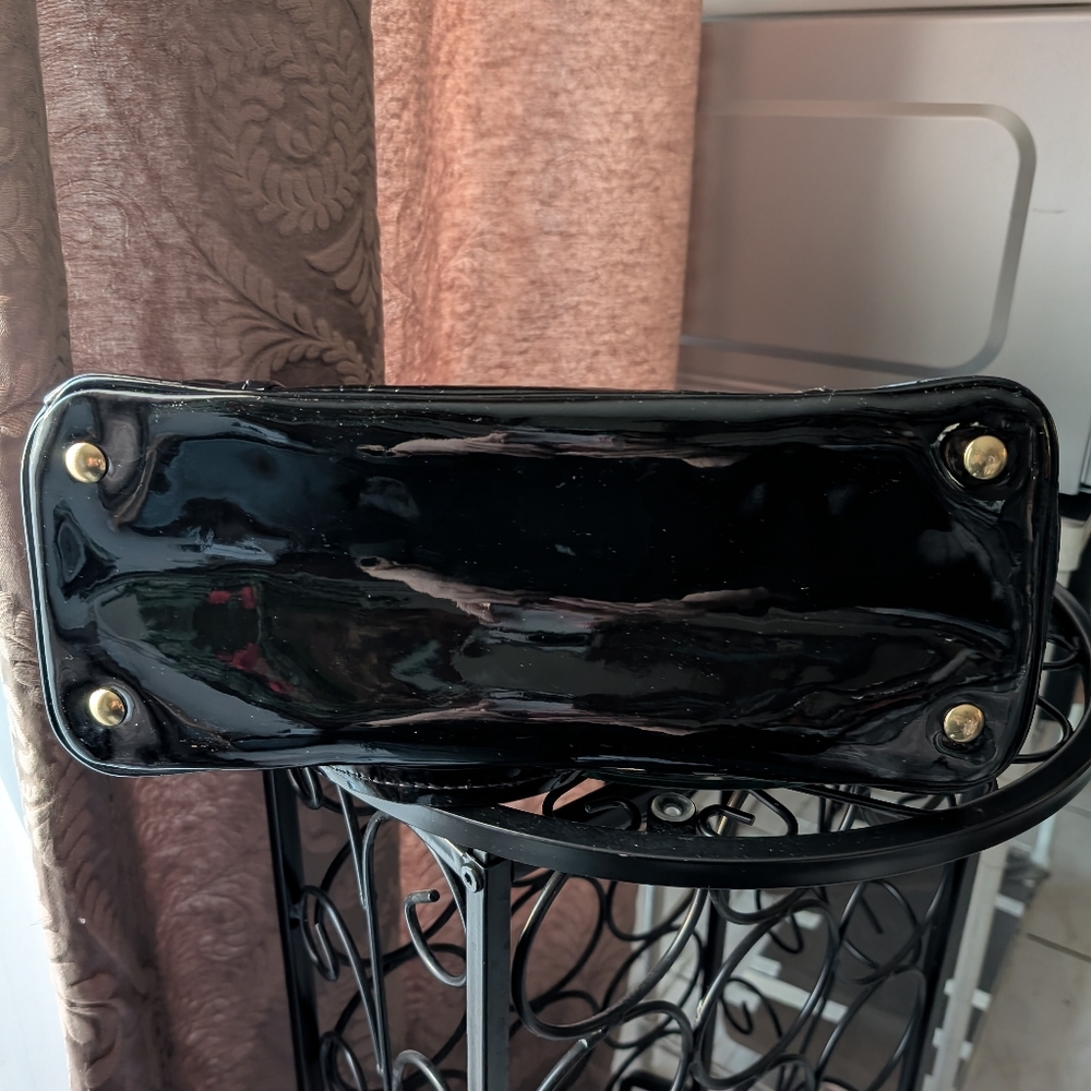 Coach Black Patent Leather Peyton Op Art Double Zip Satchel Excellent Condition - Picture 11 of 16
